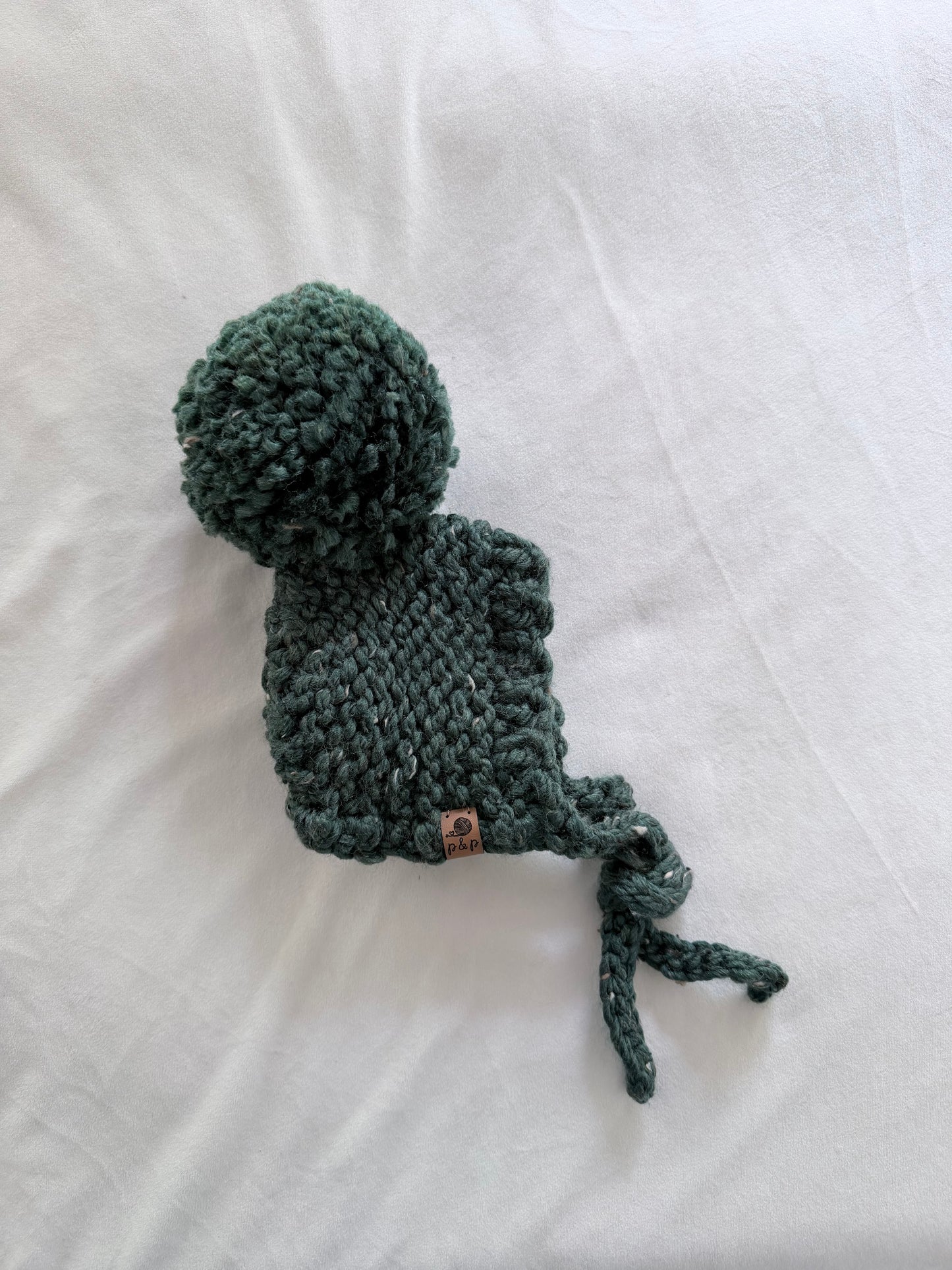 Ready-to-Ship Newborn Knit Bonnet | Kale