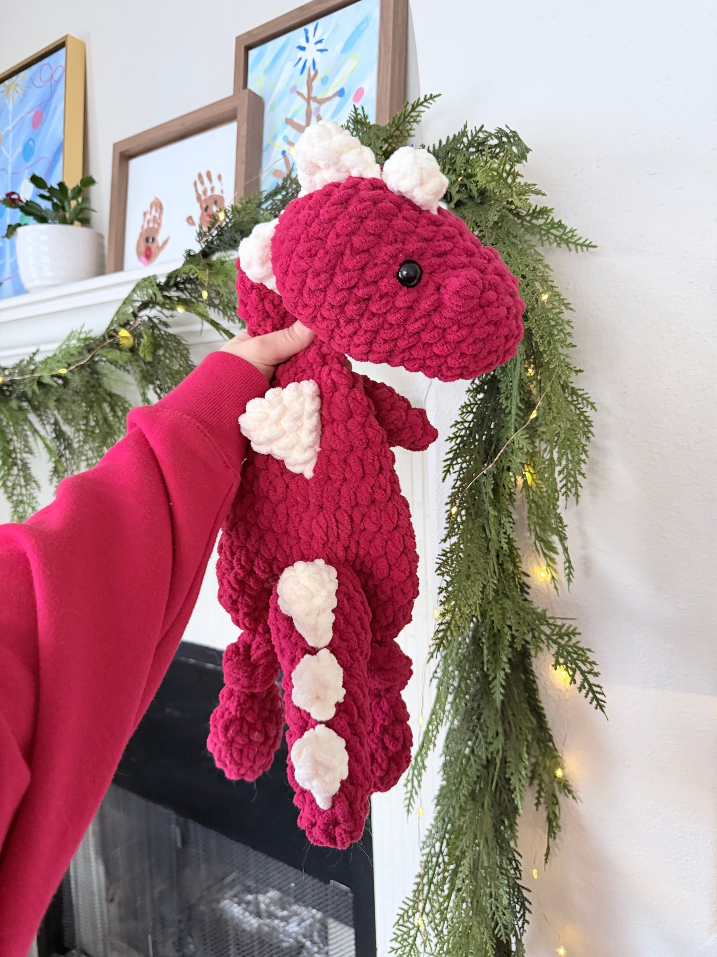 Christmas Dino Lovey Large