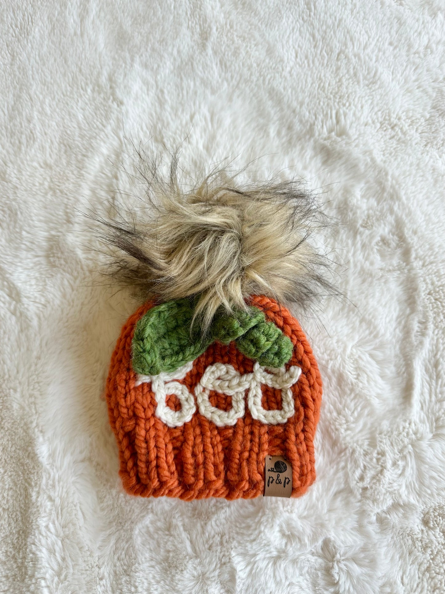 Newborn pumpkin + BOO