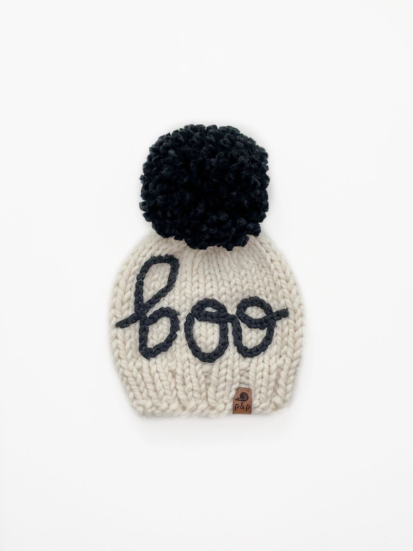 Embroidered Boo Hat