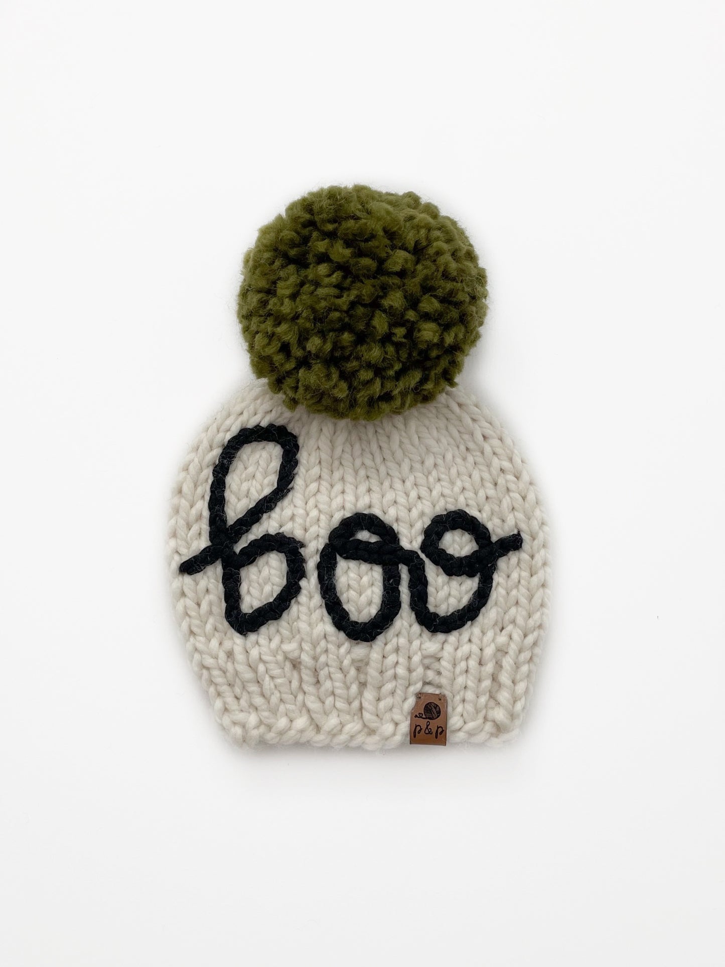 Embroidered Boo Hat