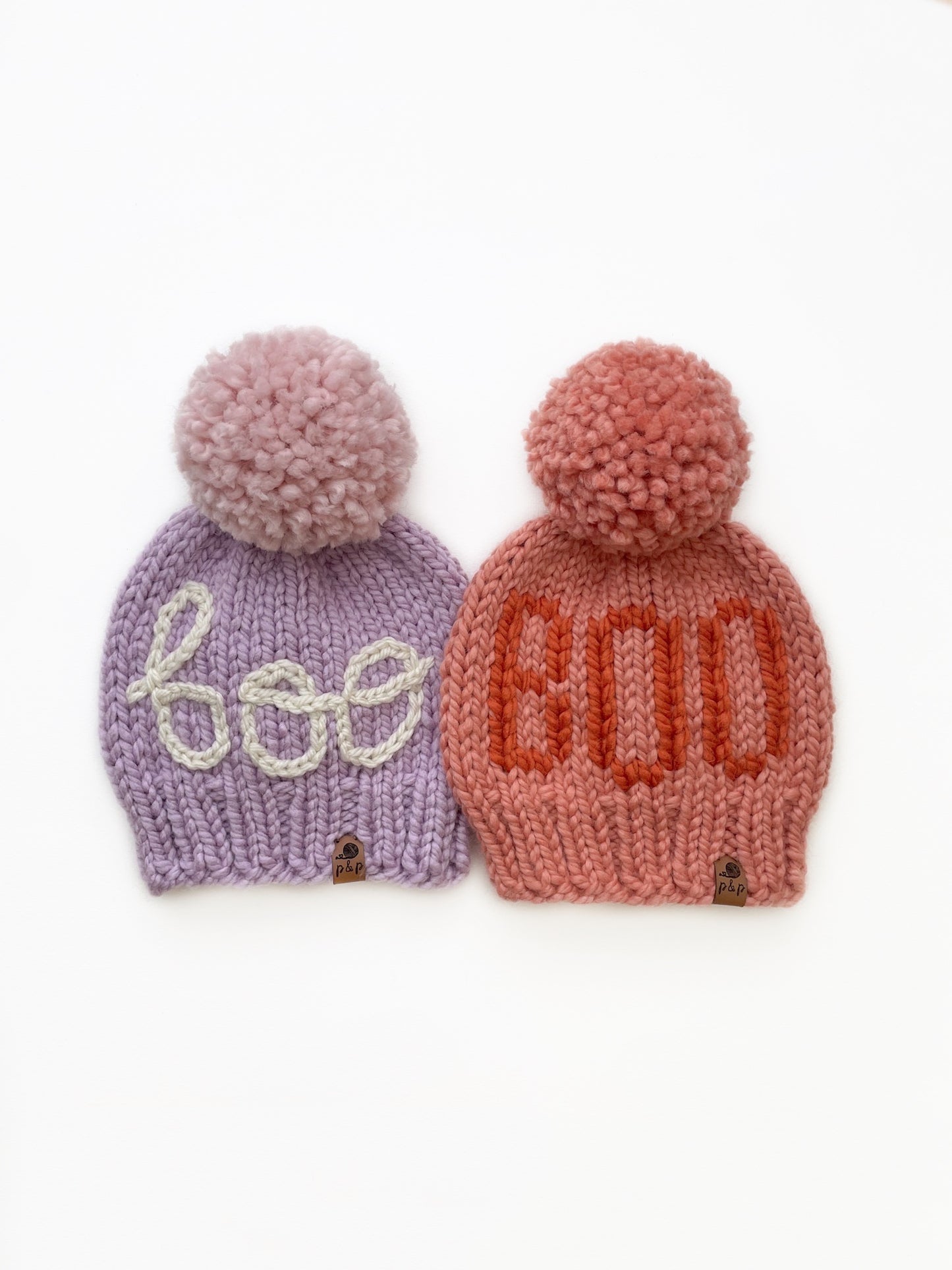 Embroidered Boo Hat