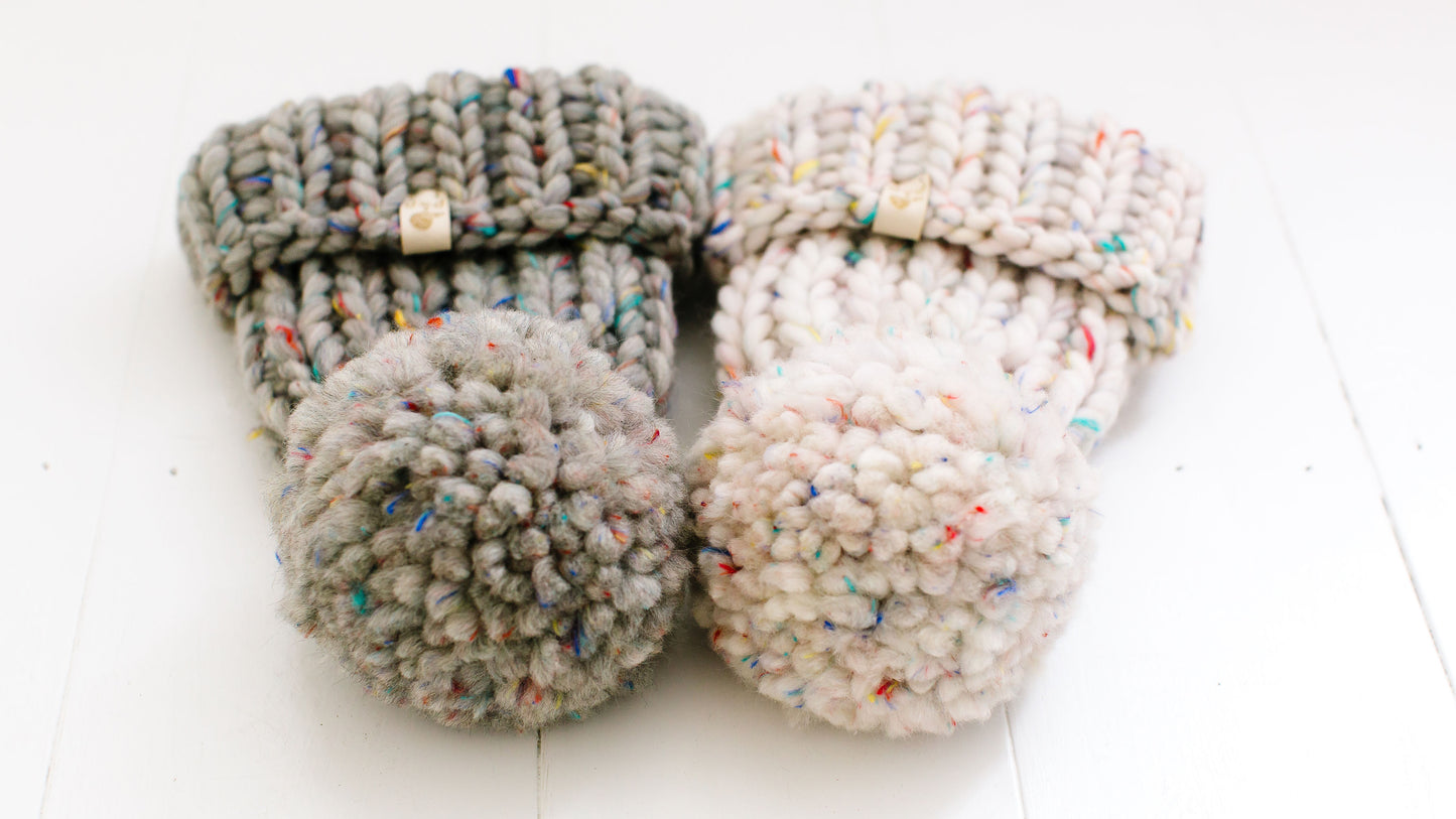 Hand Knit Beanie – Funfetti | Pine & Poppy