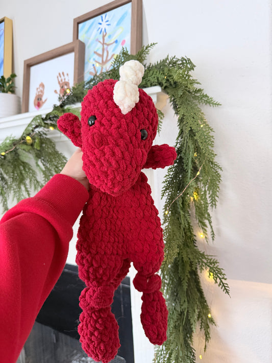 Christmas Dino Lovey Large