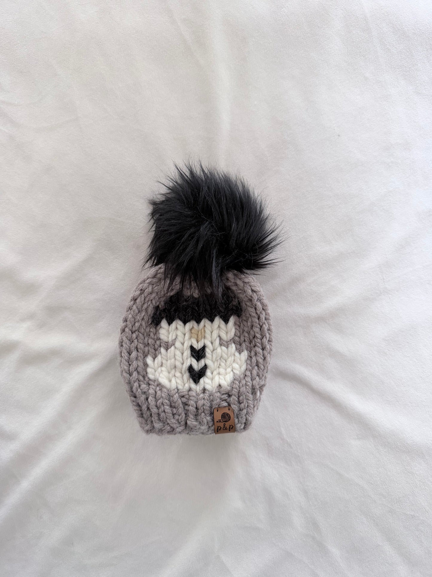 Ready-to-Ship Newborn Snowman Knit Hat | Driftwood