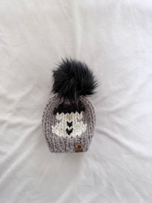 Ready-to-Ship Newborn Snowman Knit Hat | Driftwood