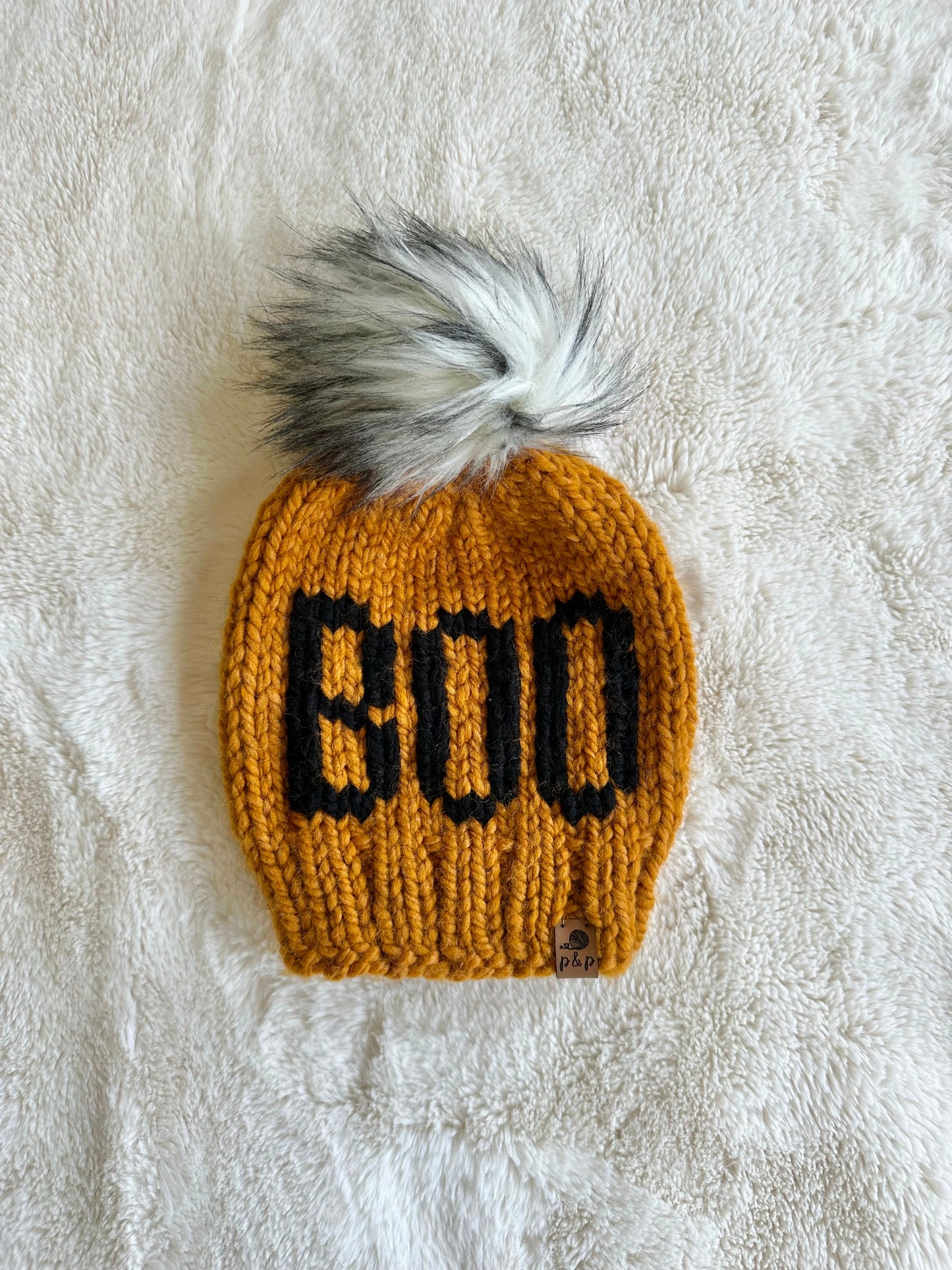 Adult BOO in butterscotch + black