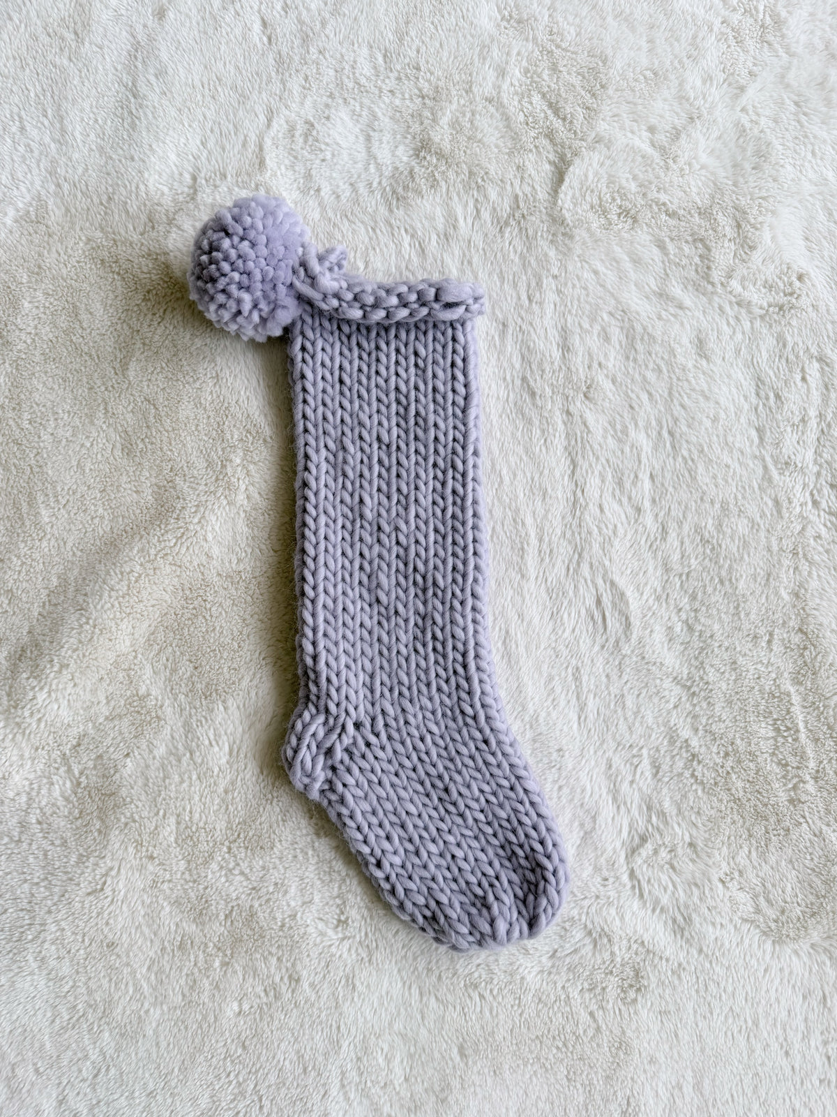 Hand Knit Christmas Stocking | Lavender Pass