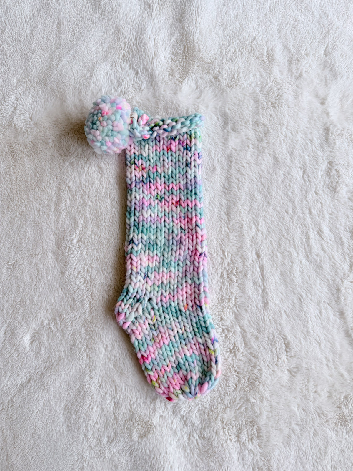 Hand Knit Christmas Stocking | Wildflower Meadow