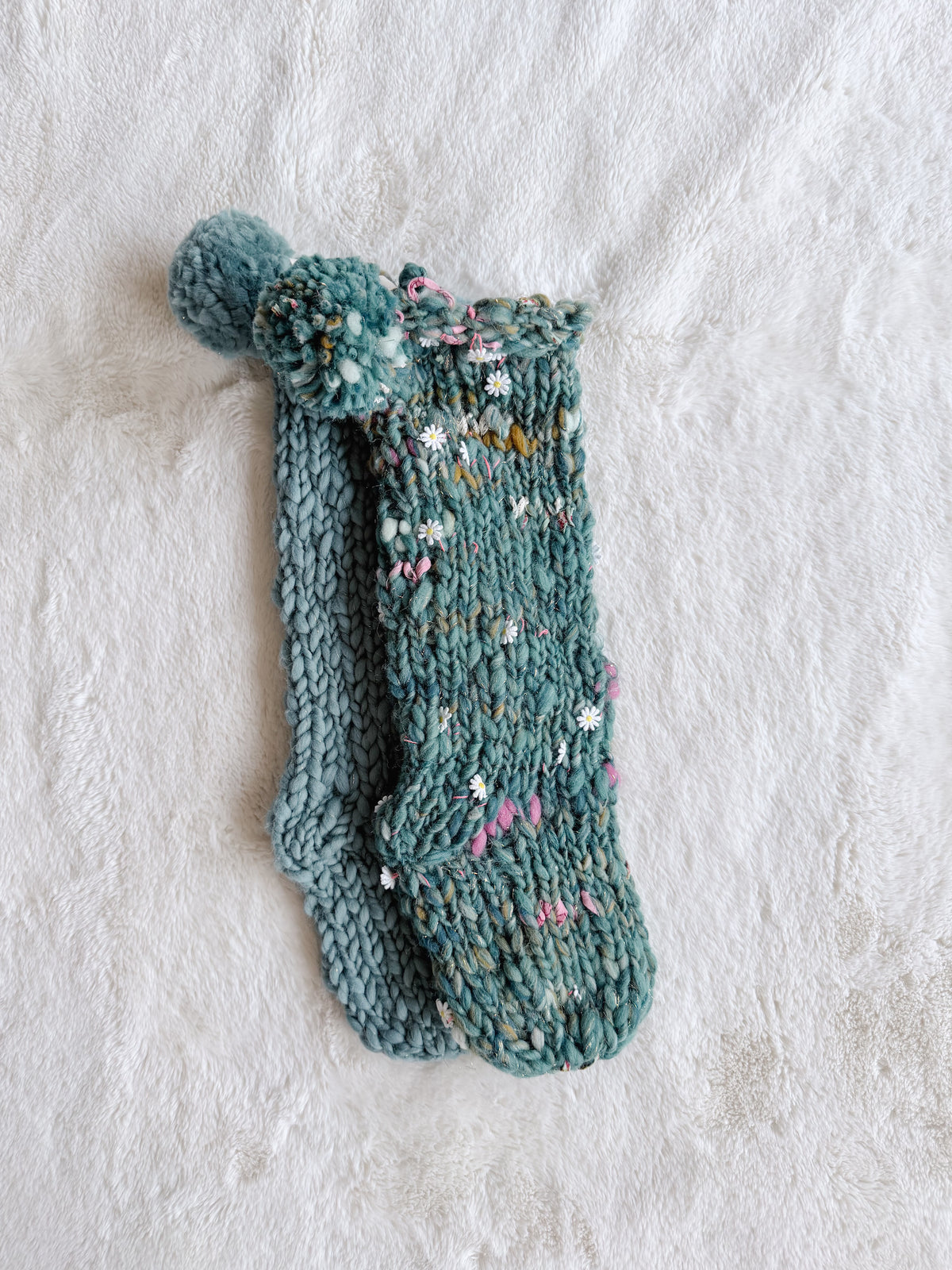 Hand Knit Christmas Stocking | Garden Party