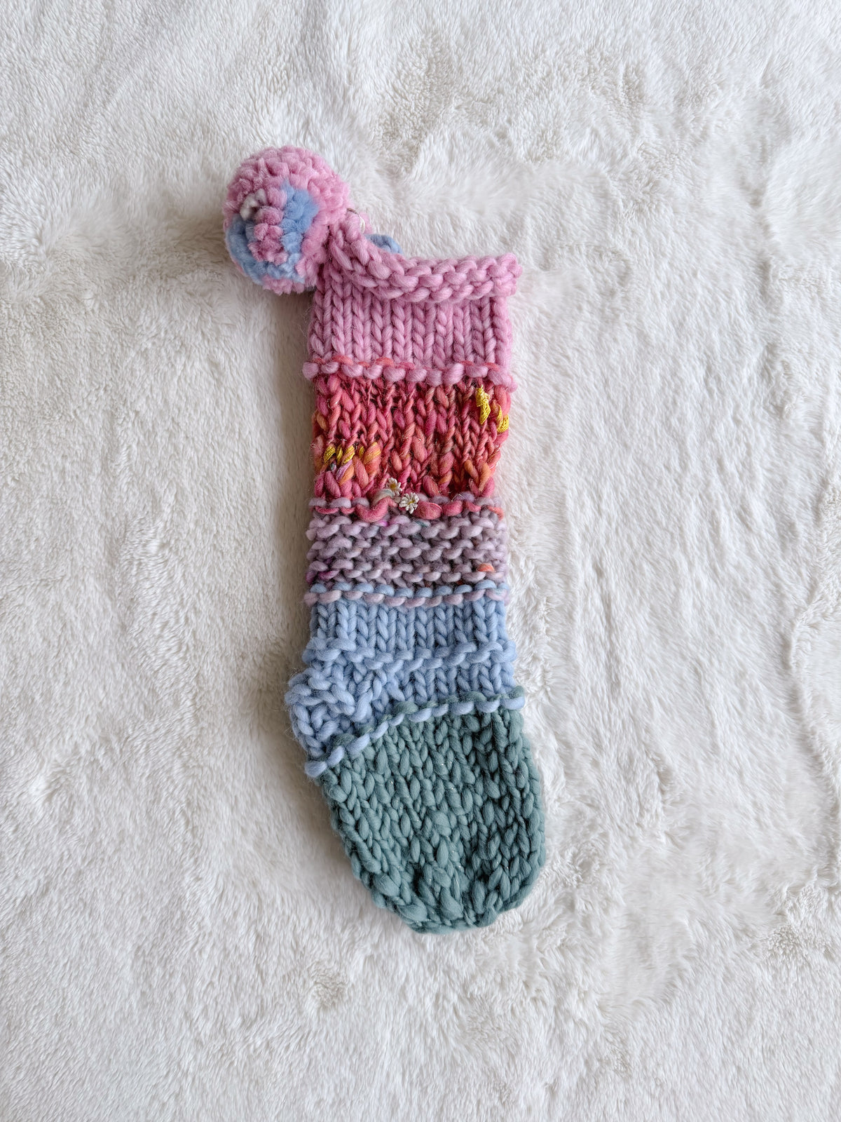 Hand Knit Christmas Stocking | Rose Canyon