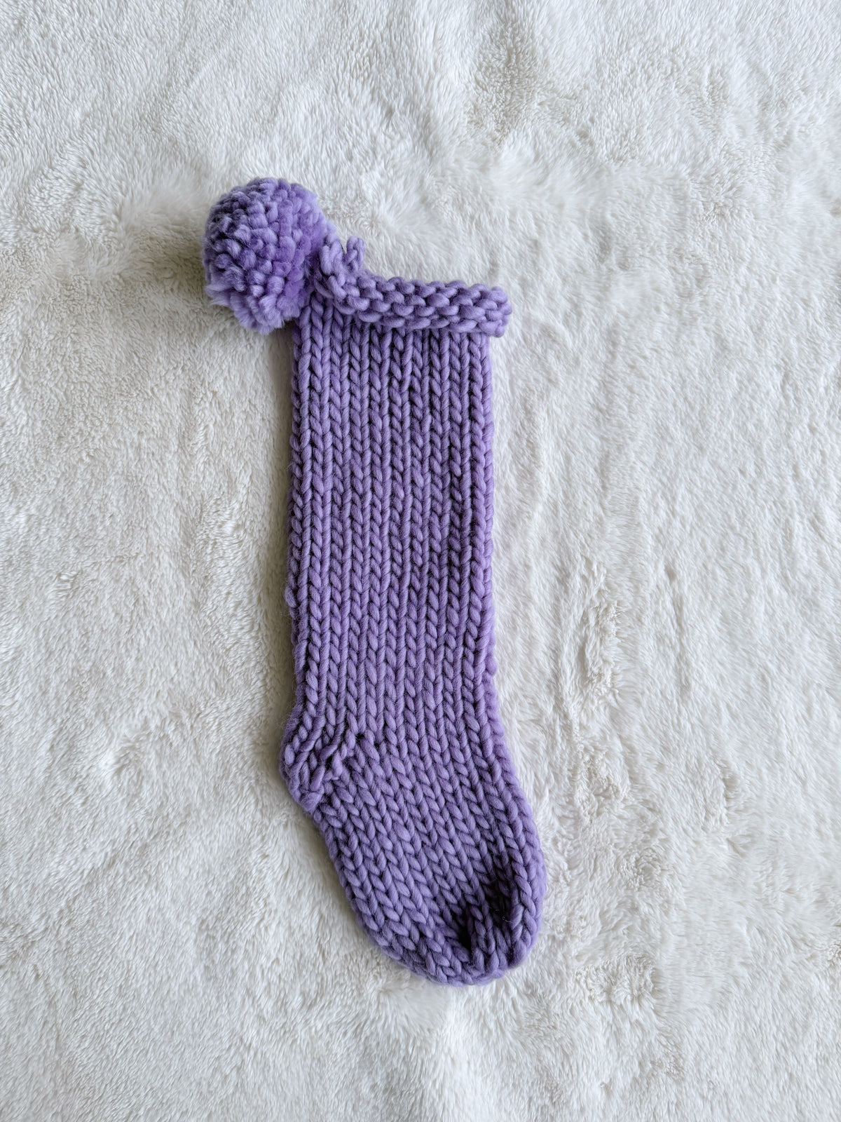 Hand Knit Christmas Stocking | Purple Haze