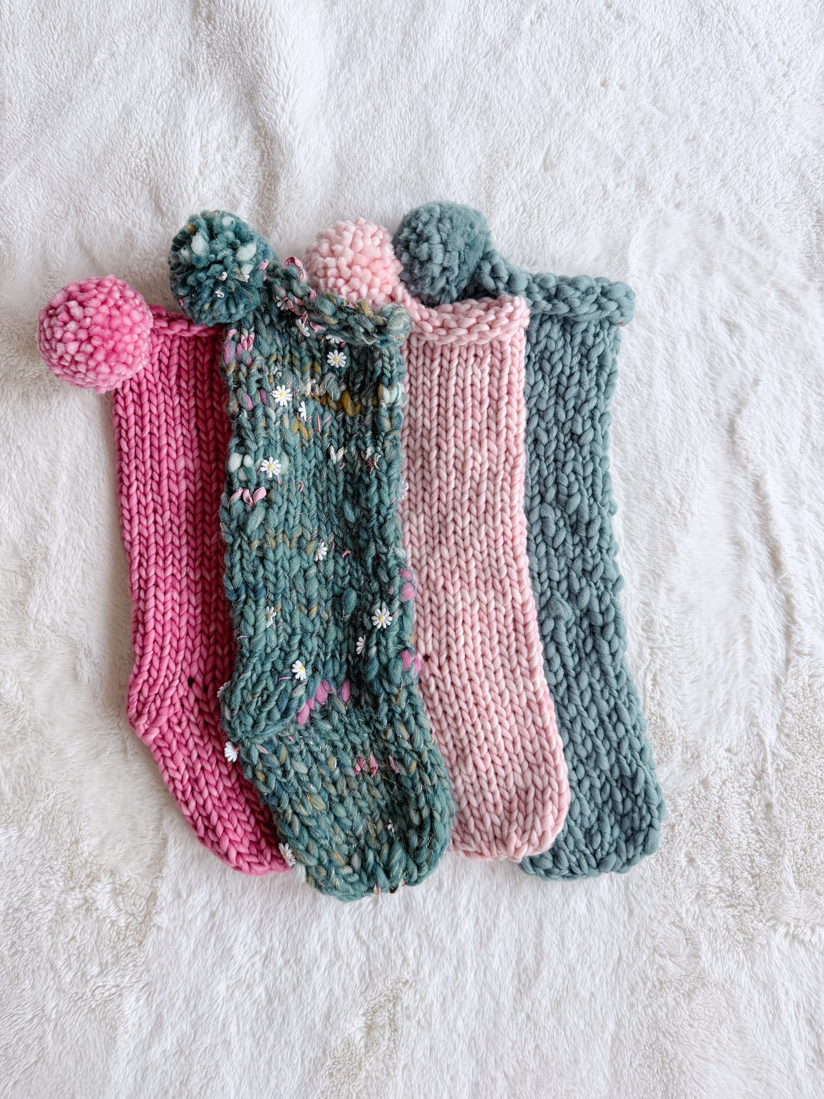 Hand Knit Christmas Stocking | Garden Party