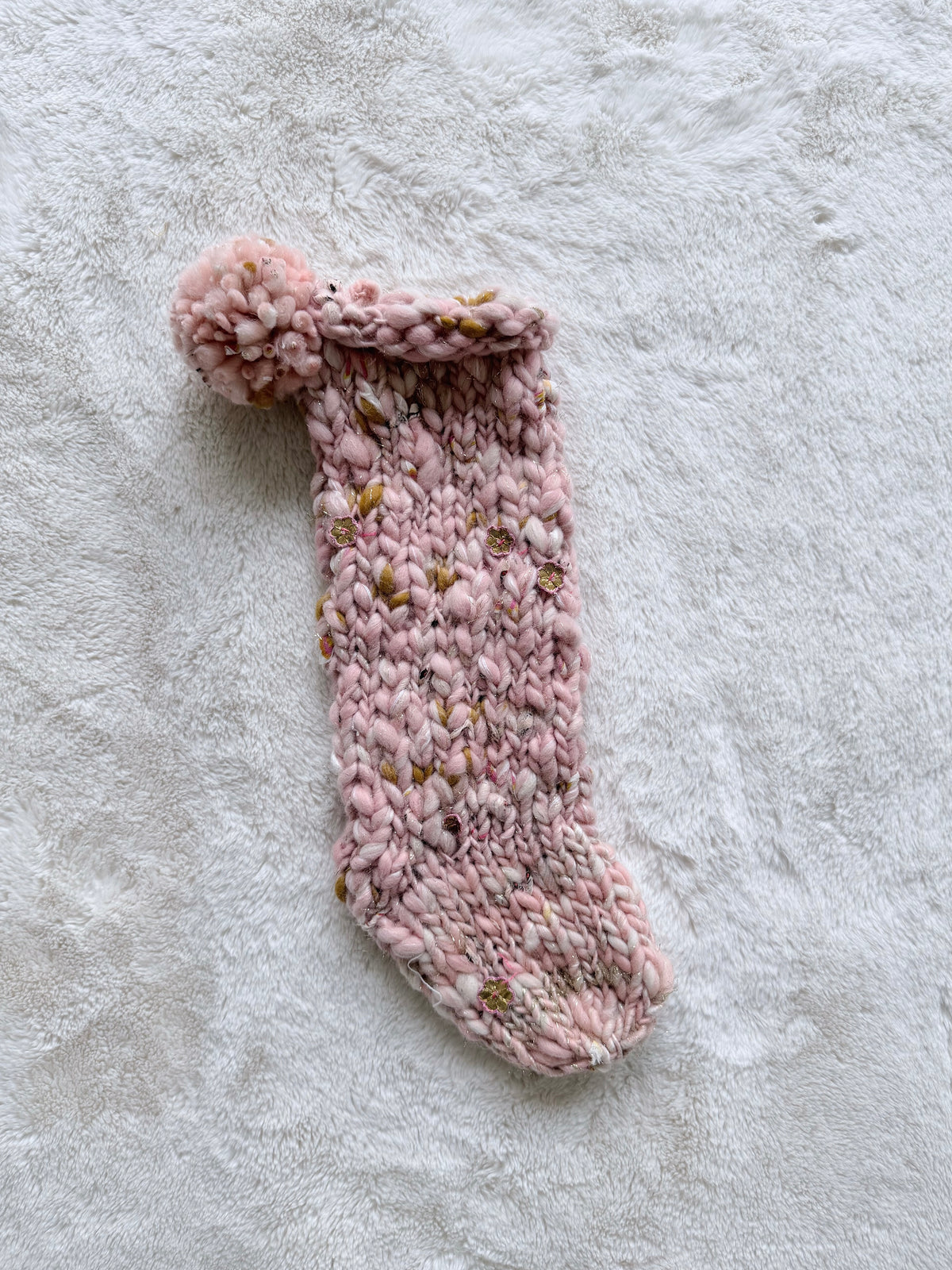 Hand Knit Christmas Stocking | Circle Game