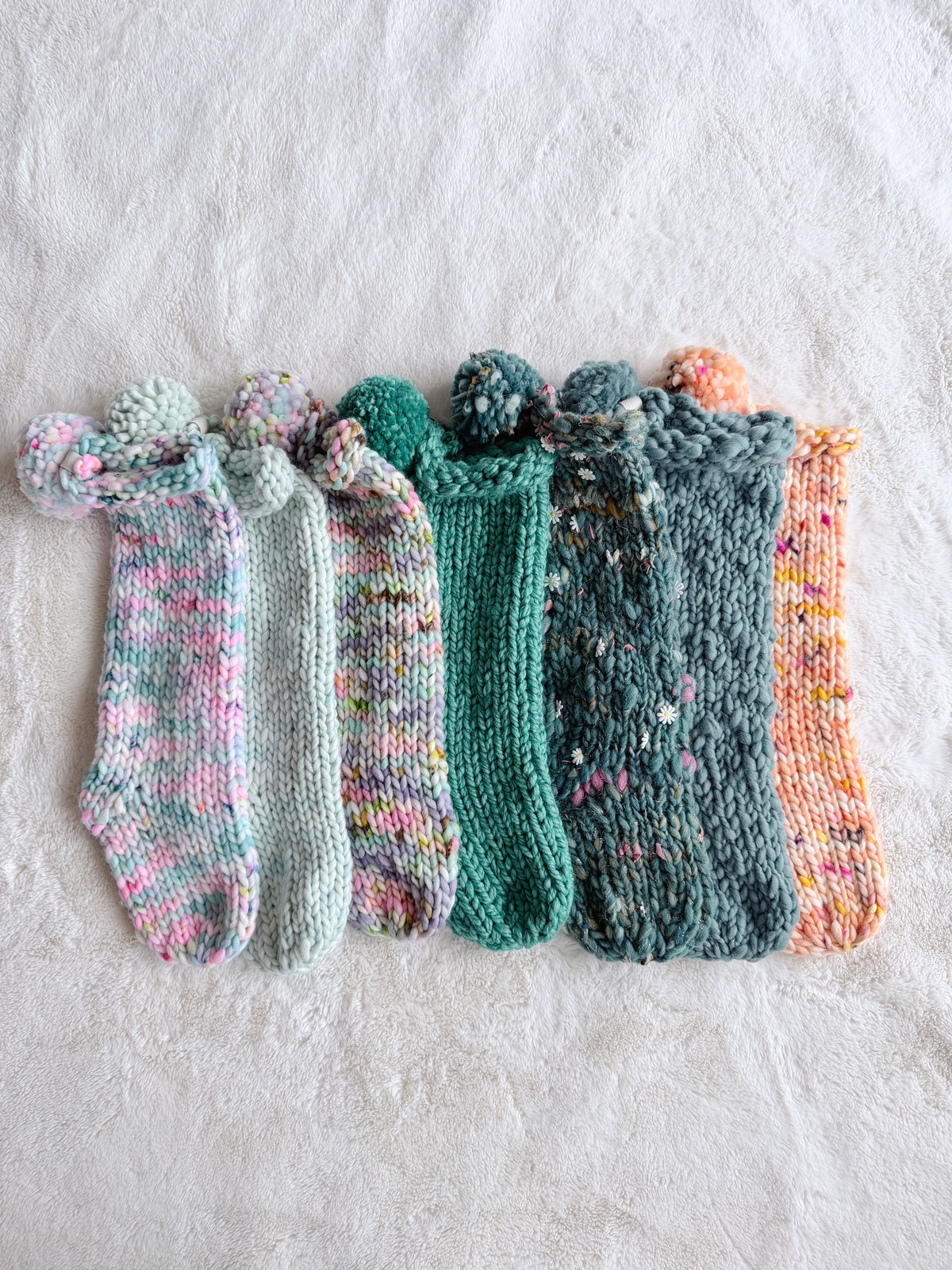 Hand Knit Christmas Stocking | Garden Party