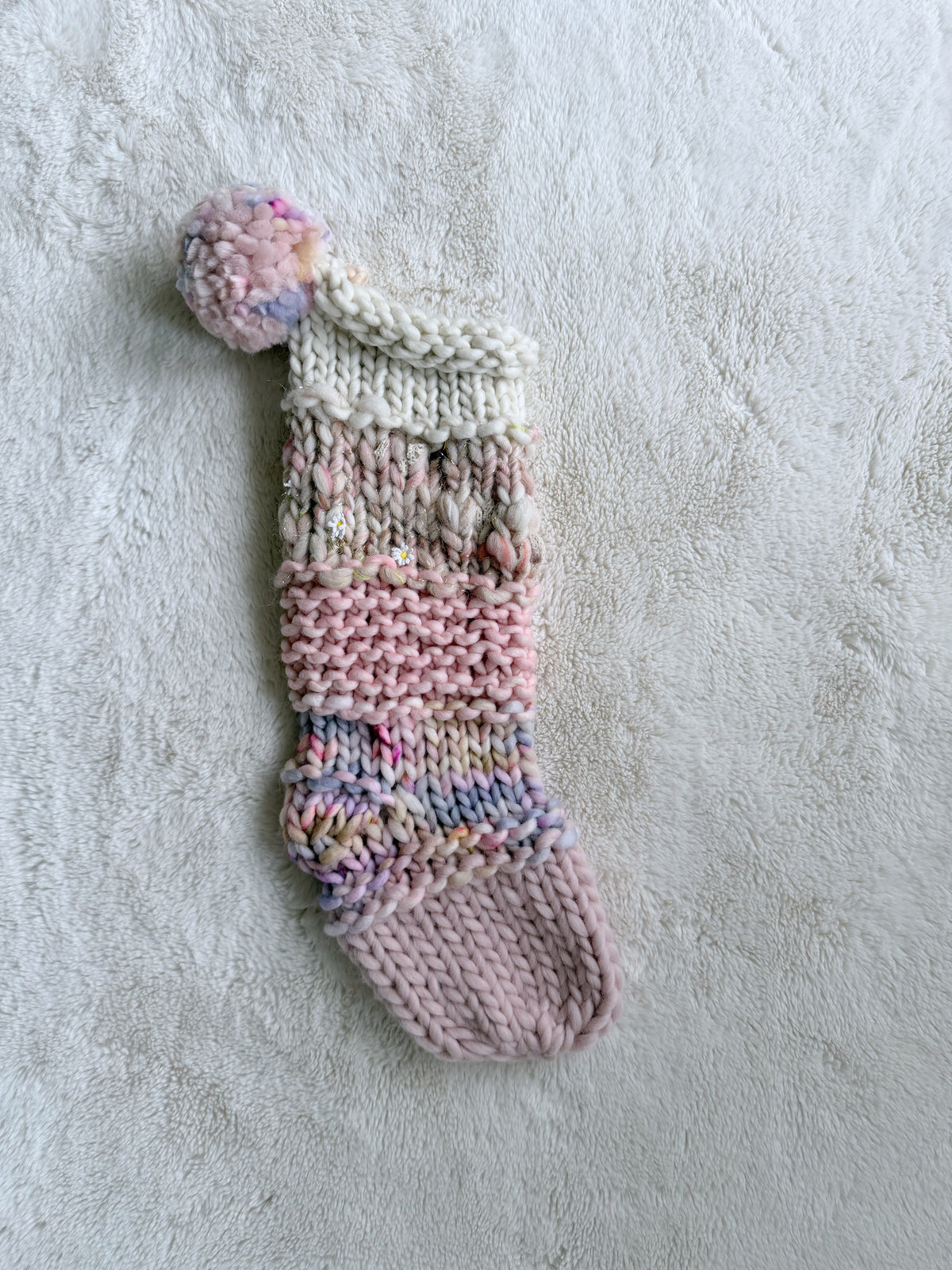 Hand Knit Christmas Stocking | Snowberry