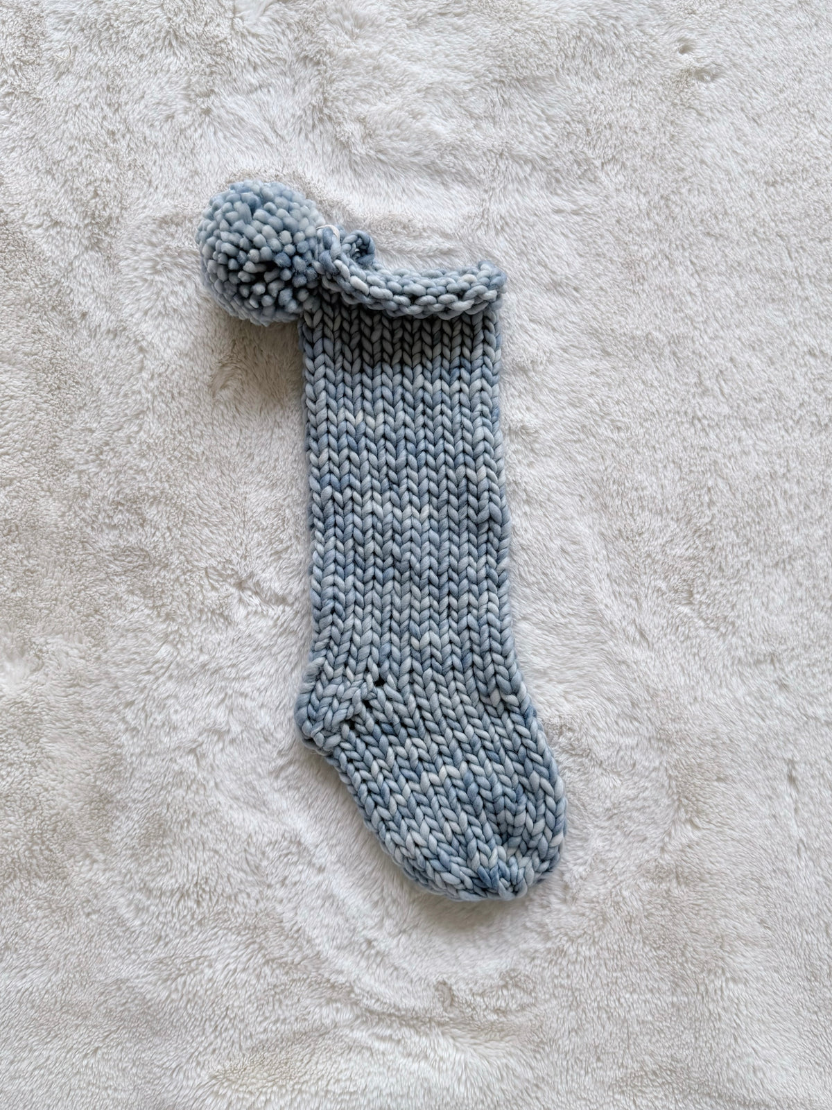 Hand Knit Christmas Stocking | Glacier
