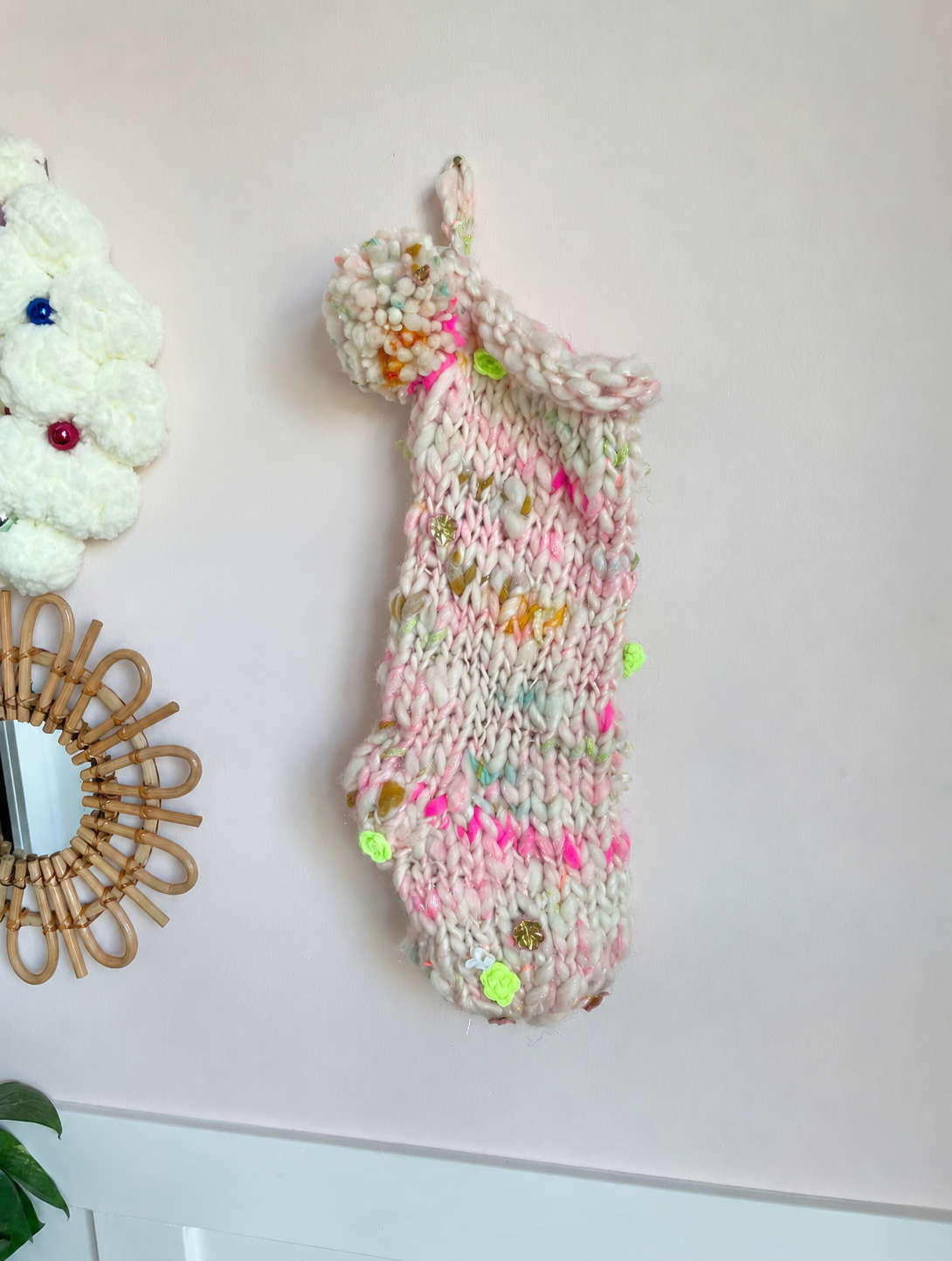 Hand Knit Christmas Stocking | Daisy Summer