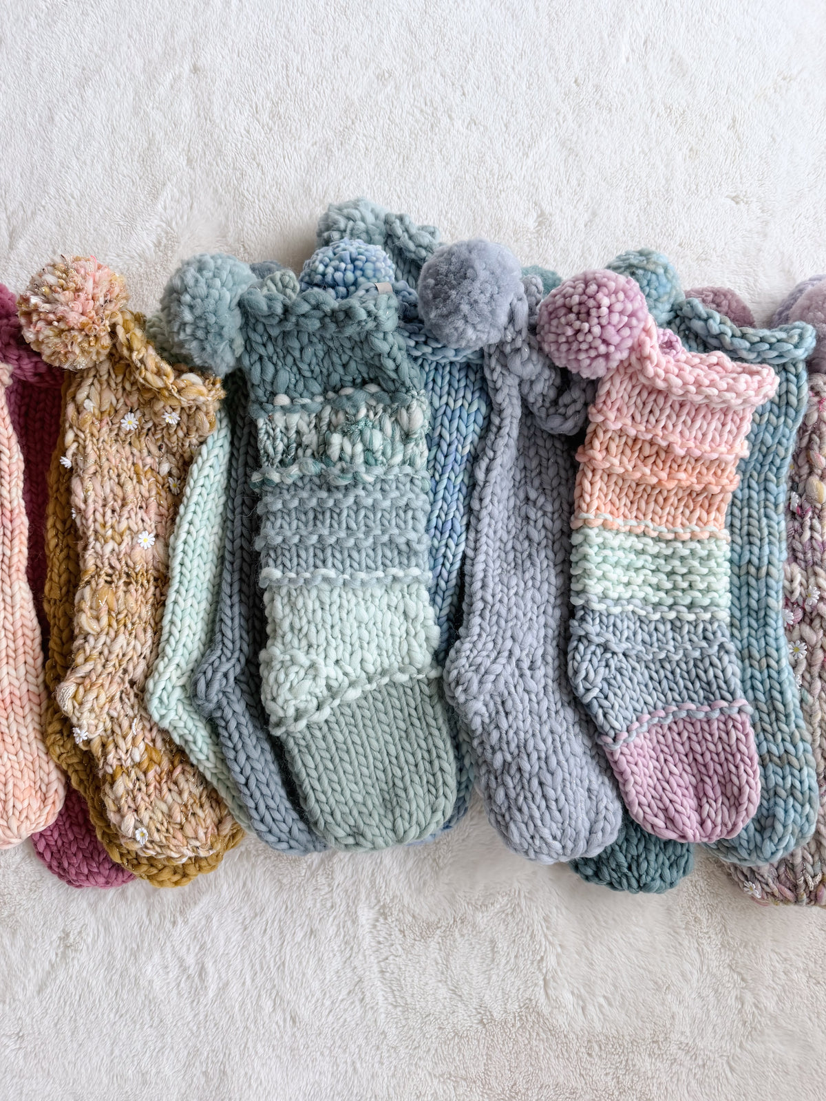 Hand Knit Christmas Stocking | Glacier View