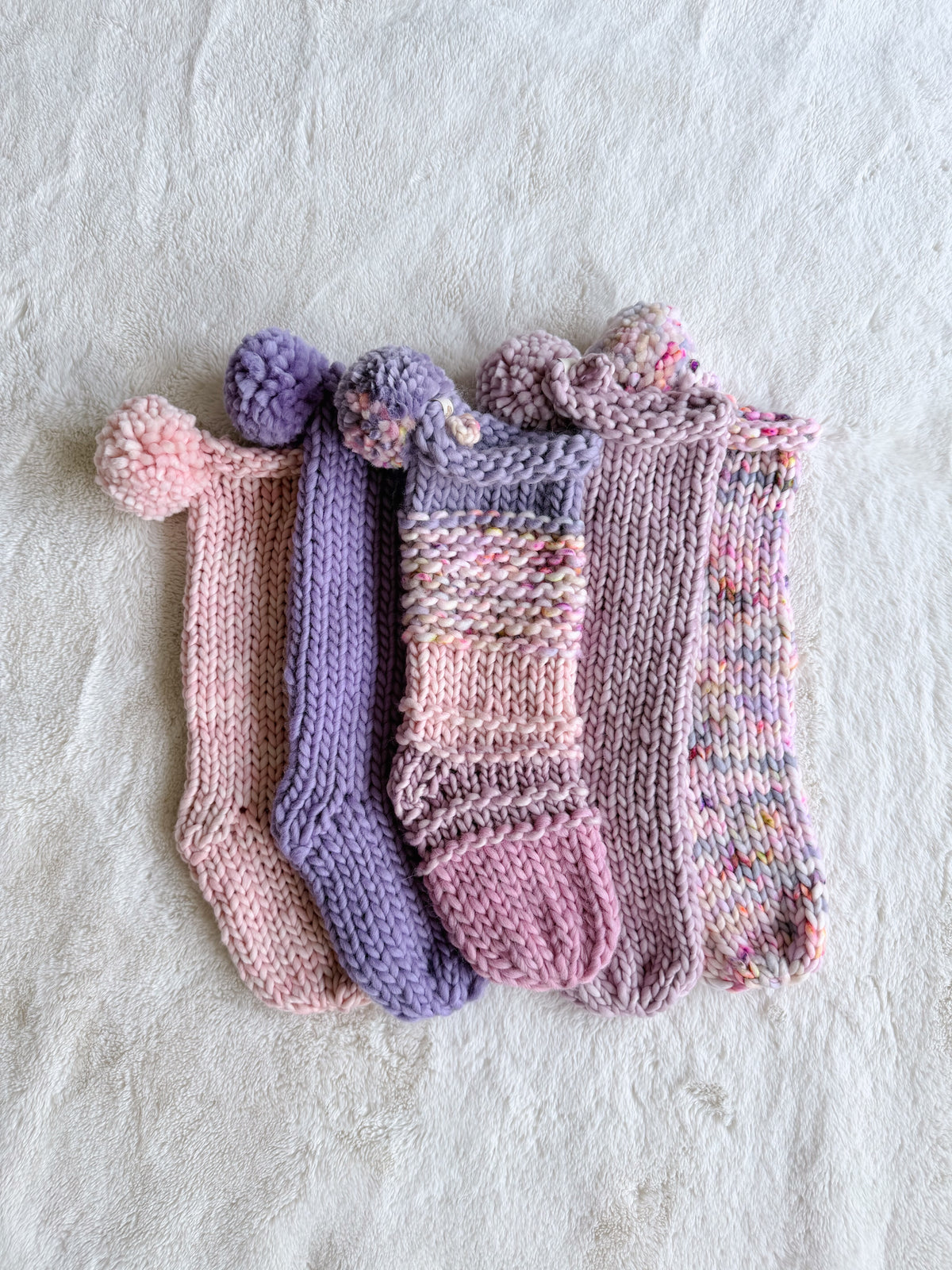 Hand Knit Christmas Stocking | Purple Haze