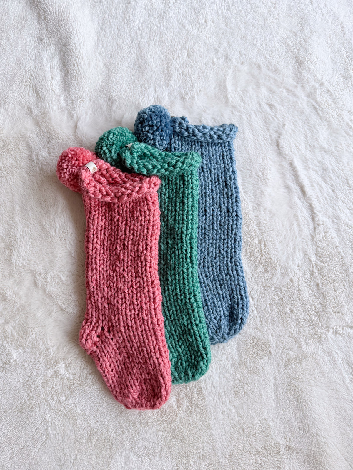 Hand Knit Christmas Stocking | Stormy Sky