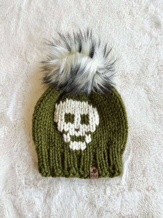 Child Skull in cilantro + cream