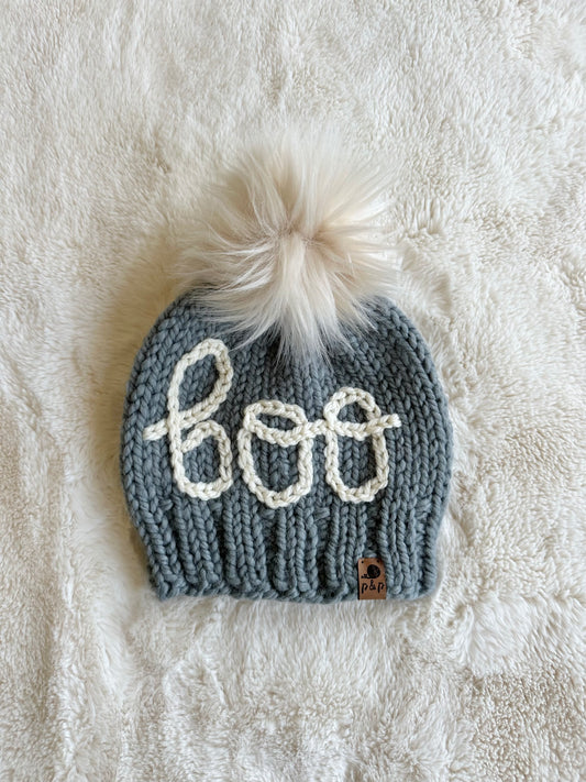 Toddler BOO in grey + cream