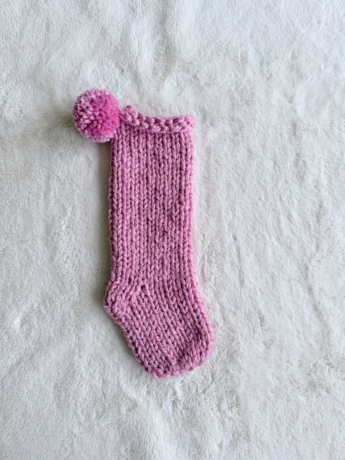 Hand Knit Christmas Stocking | Pink Mountain
