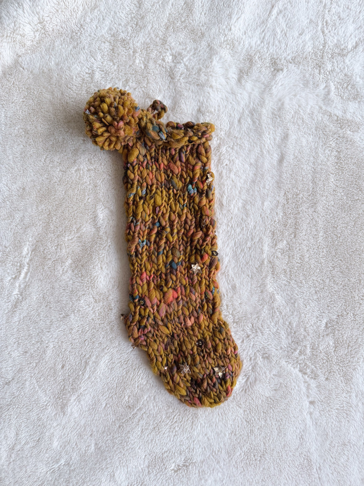 Hand Knit Christmas Stocking | Goldenview