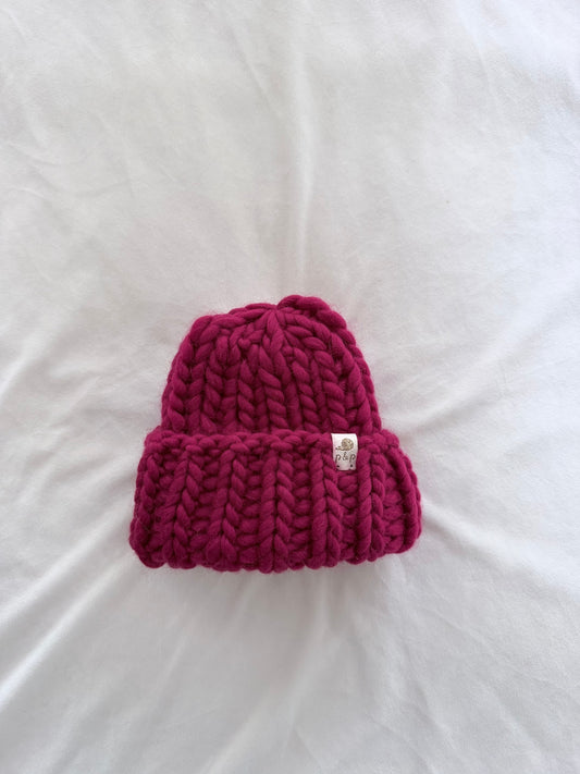 Ready-to-Ship Baby Denali Beanie | Cranberry