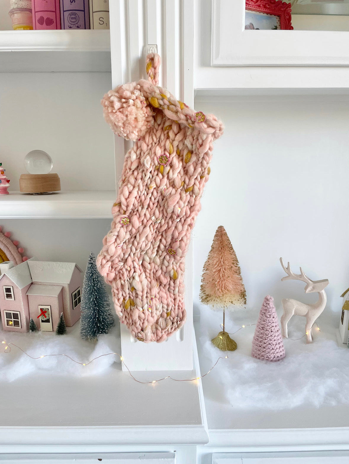 Hand Knit Christmas Stocking | Circle Game
