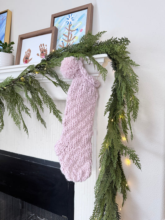 Ready to ship stocking Alpenglow Pink