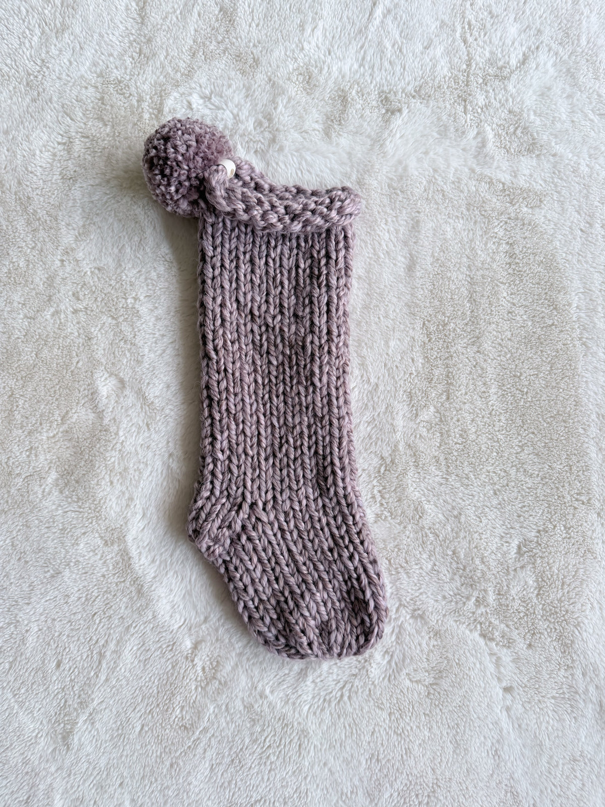 Hand Knit Christmas Stocking | Flattop