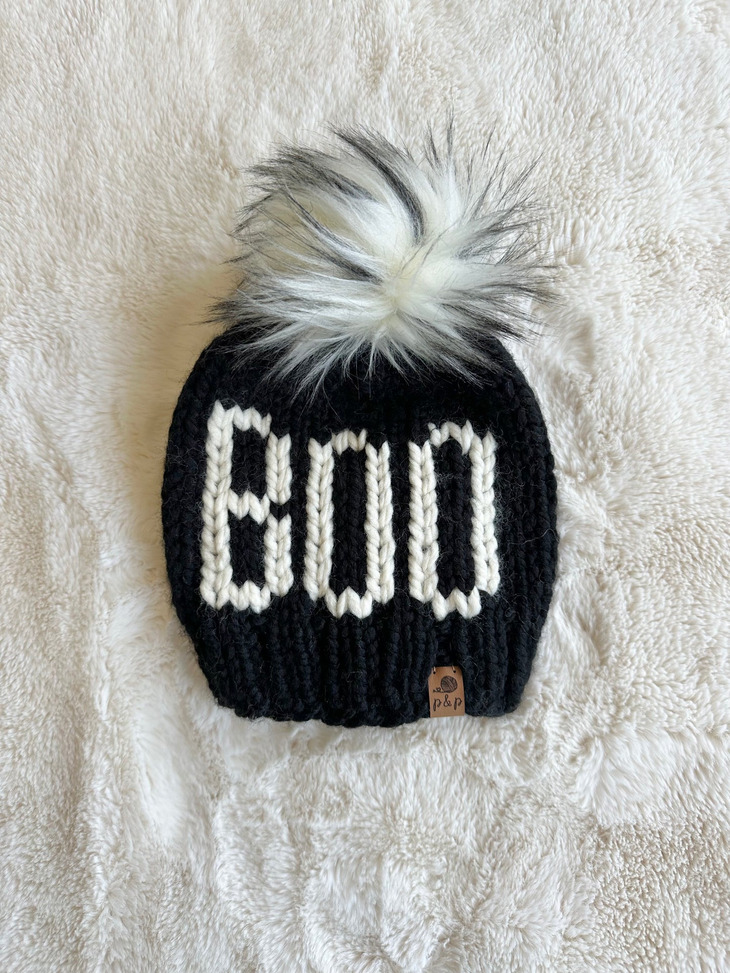 Toddler BOO in black + cream