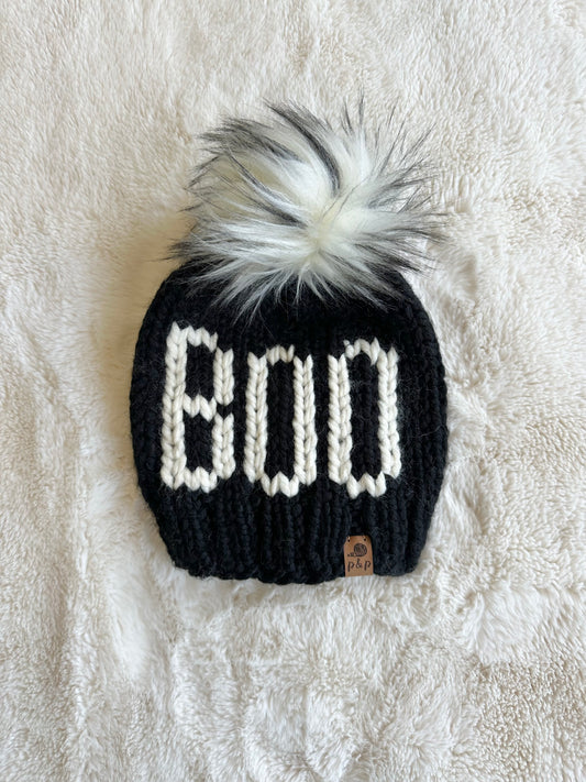 Toddler BOO in black + cream