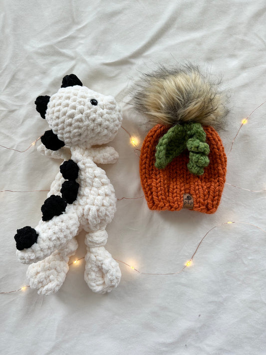 Fall New Baby Bundle: Dino + Pumpkin Hat