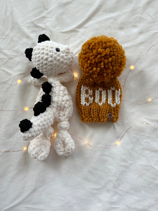 Fall New Baby Bundle: Dino + Butterscotch Boo Hat